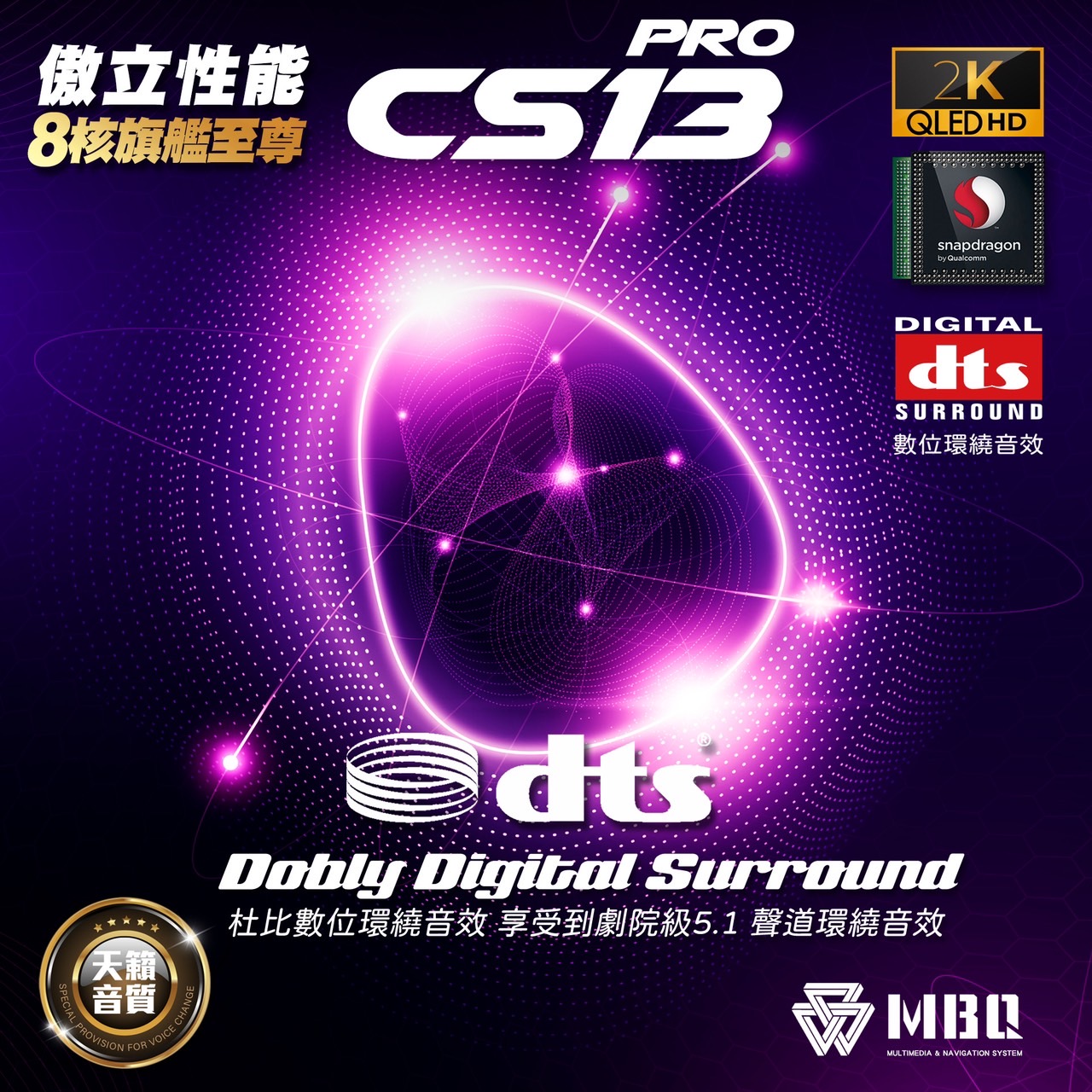【 CS13 PRO 】2K 巨幕 13吋 | 高通驍龍八核 8G (RAM) / 256G (ROM)